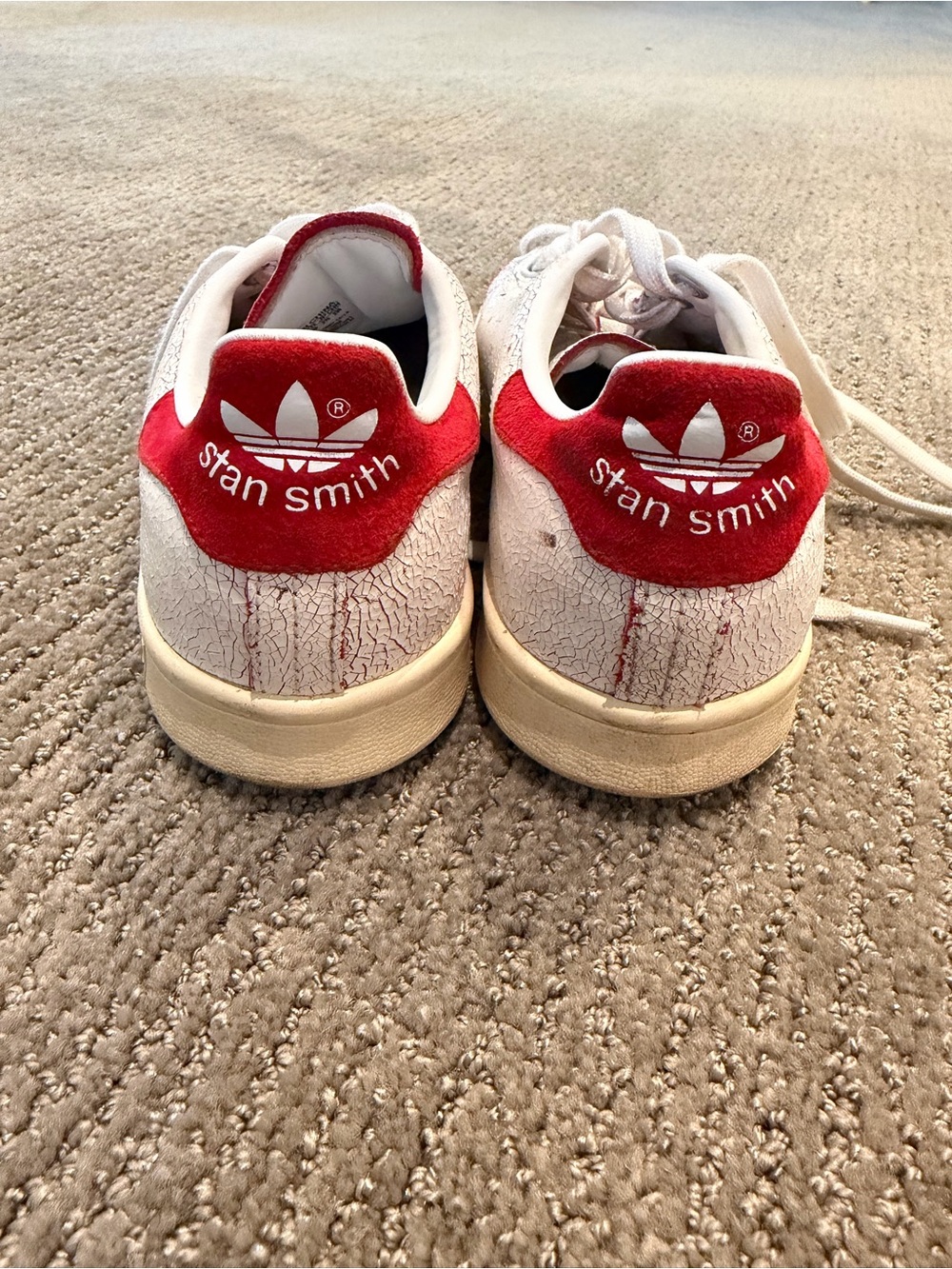 Adidas Stan Smith Sneakers in White and Red